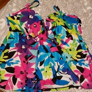 Flower bathing suit top